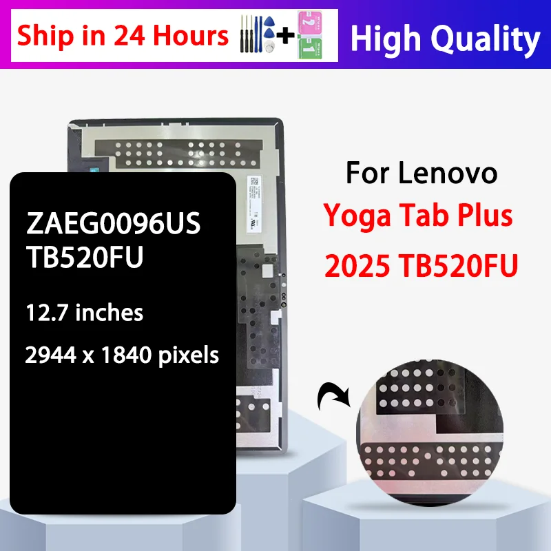 Pantalla LCD de 12,7 pulgadas para Lenovo Yoga Pad Pro TB520, pantalla LCD para Lenovo Yoga Tab Plus TB520FU, conjunto de digitalizador con pantalla táctil