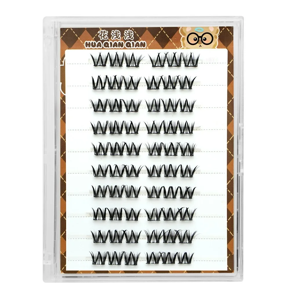 Fluffy Fake Cluster Eyelashes Long Lasting Makeup Tools Glue Free False Eyelashes Resuable DIY Adhesive False Eyelashes Beauty