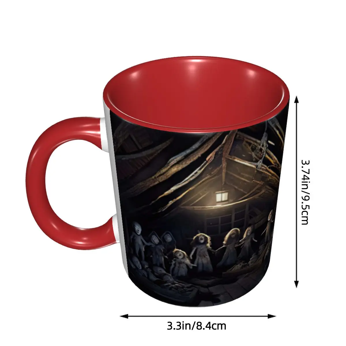 Haunted Attic With Possessed Creepy Dolls Mug Funny Ceramic Coffee Cups Tea Mugs Milk Cup Drinkware Gift for Friends DIY Custom