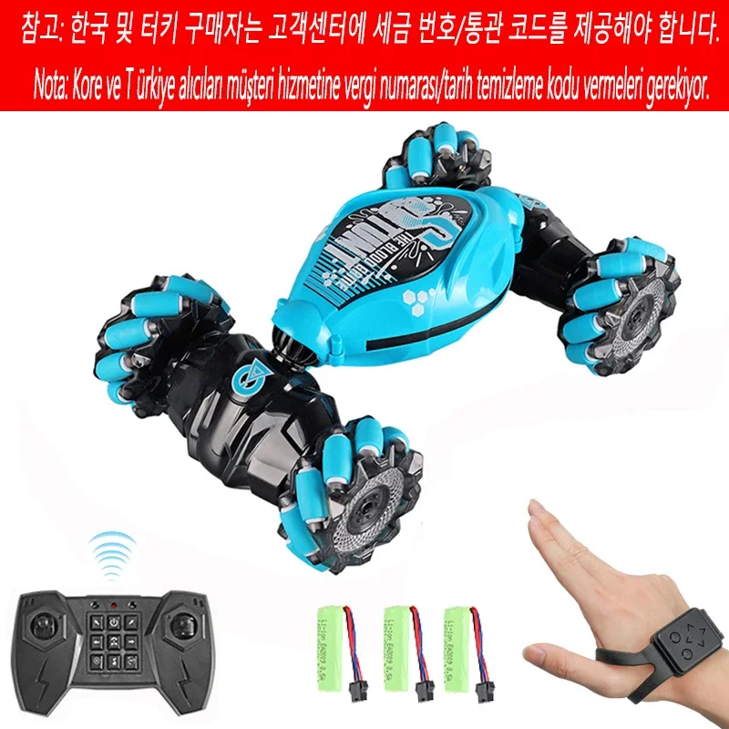 4WD 1:16 Stunt RC Car With LED Light Gesture Induction Deformation Twist Climbing Radio Controlled Car Electronic Toys for Kids