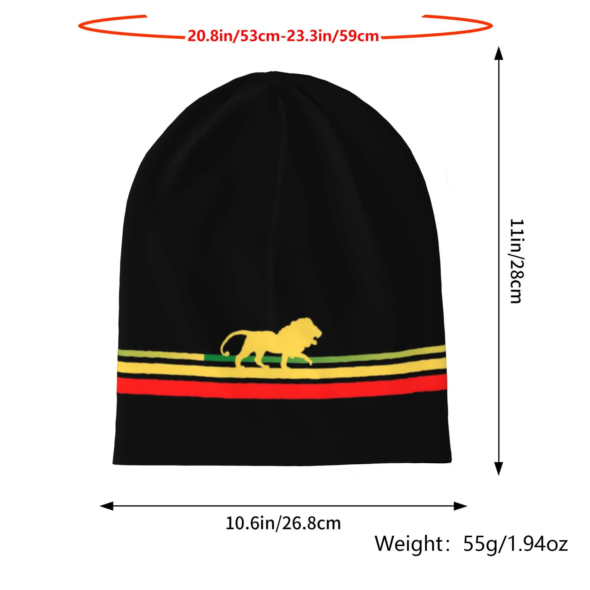 Customization Lion Jamaica Beanie With Jamaican Lion - Unisex Soft Hat Suitable For &, Funky Caribbean Style For Themed Parties,