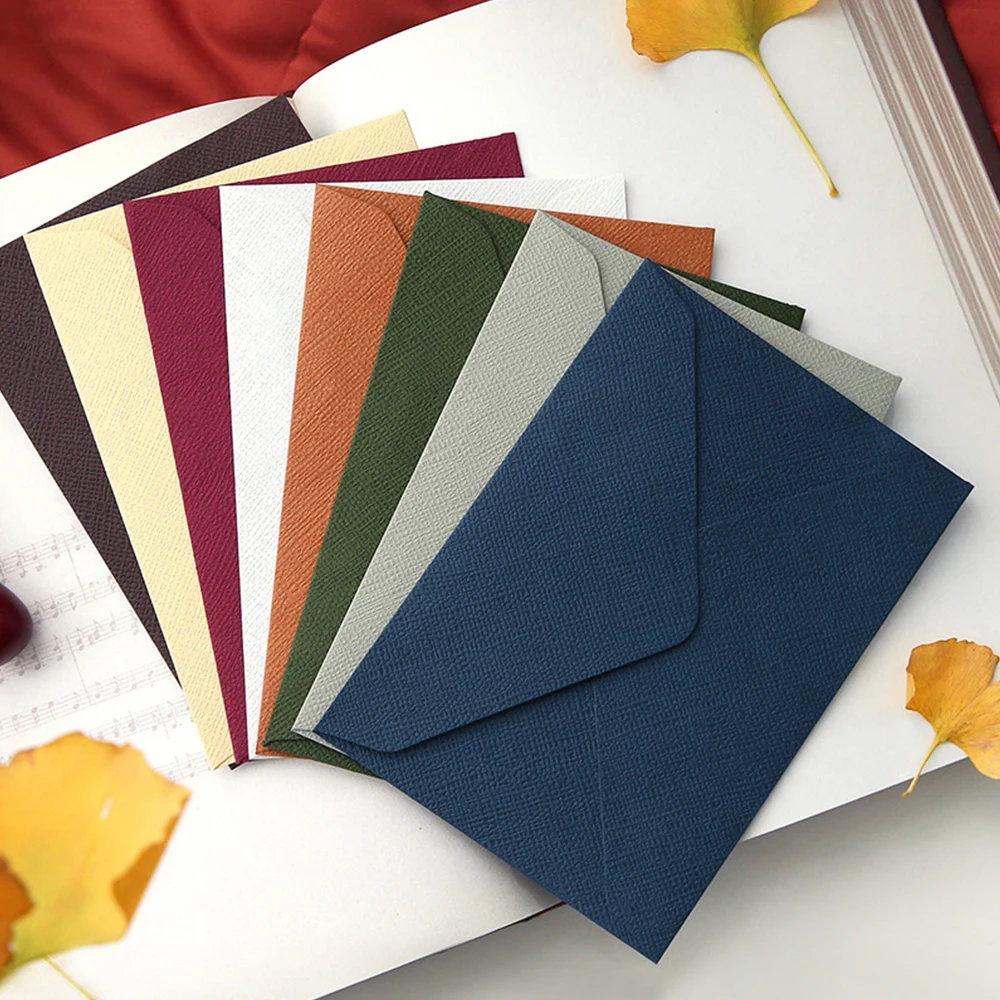 NEW Vintage Linen Textured Envelopes Valentine\'s Day Gift Envelopes Wrapping Paper Greeting Card Packing Envelopes 16.1*11.2cm