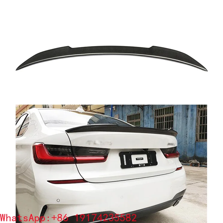 

100% Dry Carbon Fiber CS Style Spoiler for B-M-W 3 Series G20 G28 2020 2021 Sedan Trunk Rear Spoiler