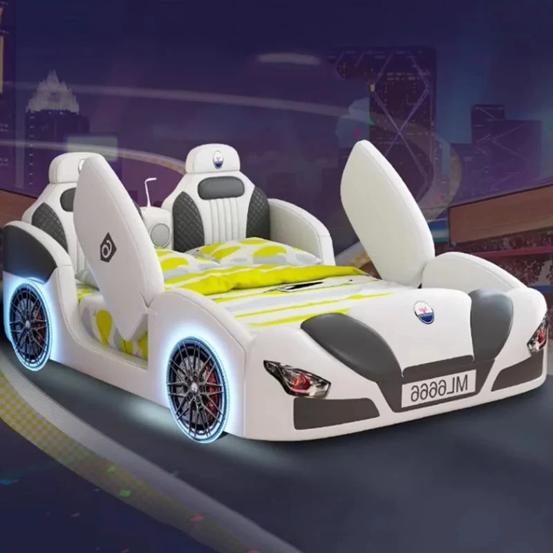 Unique Master Boys Double Bed Car Kids High End Multifunctional Wood Double Bed Luxury Modern Cama Matrimonial Bedroom Furniture