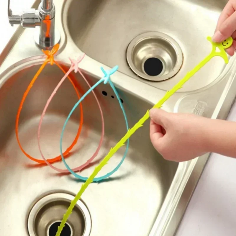 5pcs צינור ddger מים ערוץ מים ניקוי שיער ניקוי וו ביוב מסנן אנטי clogging