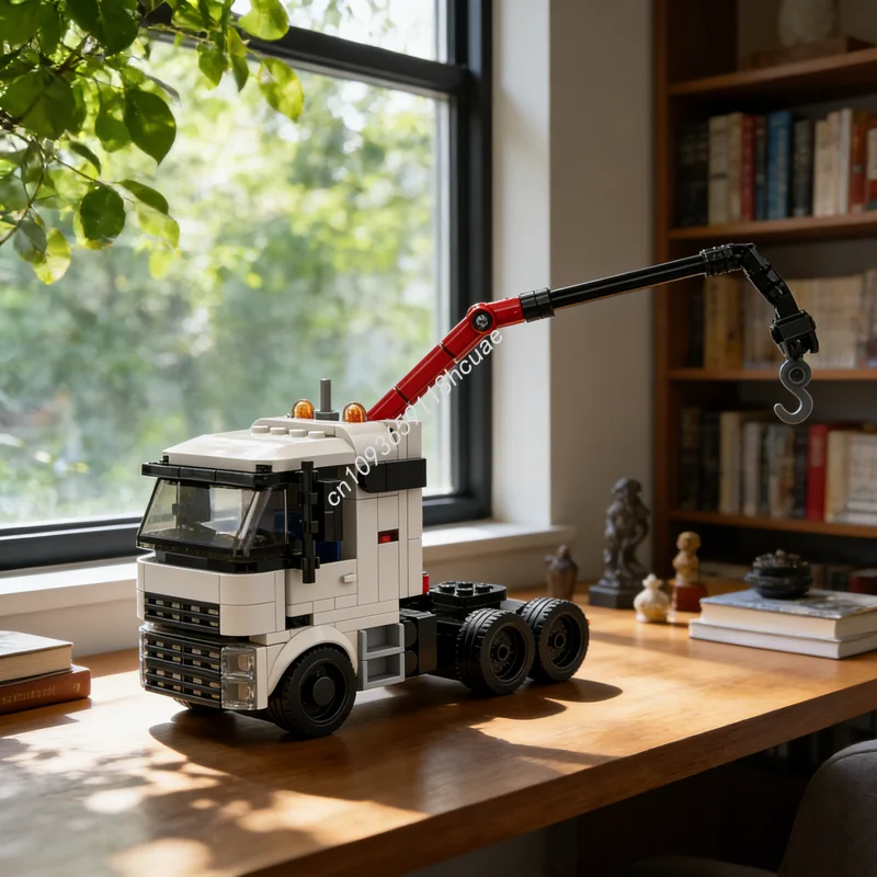 

203 детали, конструктор MOC «Городской полуприцеп-тягач», модель для сборки, рождественский подарок, развивающая игрушка для творчества и обучения