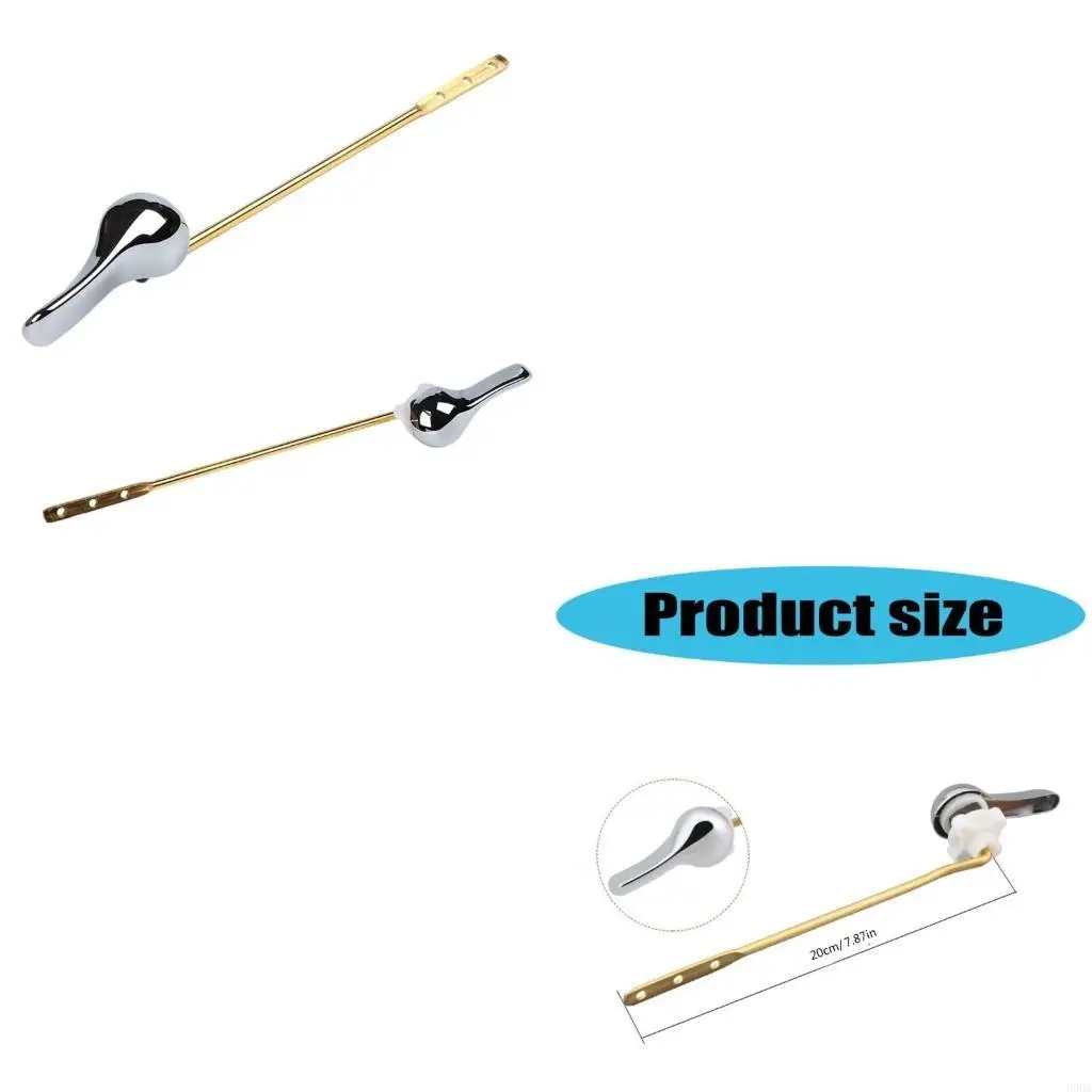 

Toilet Tanks Flush Lever Replacement Front Mount Handle with Flapper Chain