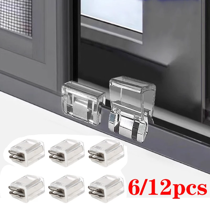 

Новинка, 6/12 шт., детский защитный оконный замок, ограничитель раздвижной двери, окна, ограничитель раздвижной створки, противоугонные замки для безопасности детей