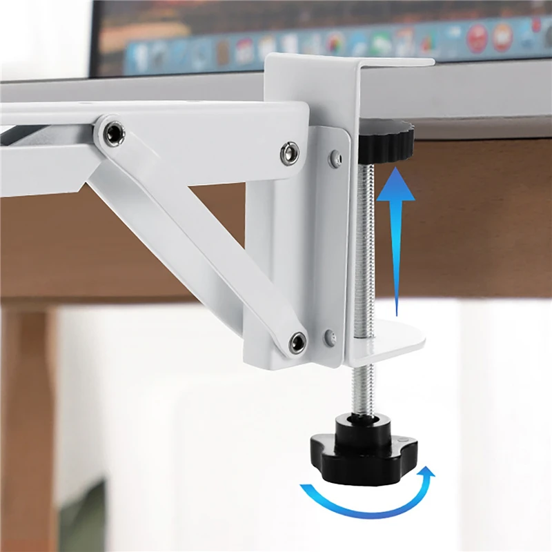 Soporte de placa de extensión sin perforaciones, accesorio de 2 piezas para teclado, almohadilla redonda, ordenador de escritorio, soporte plegable ajustable