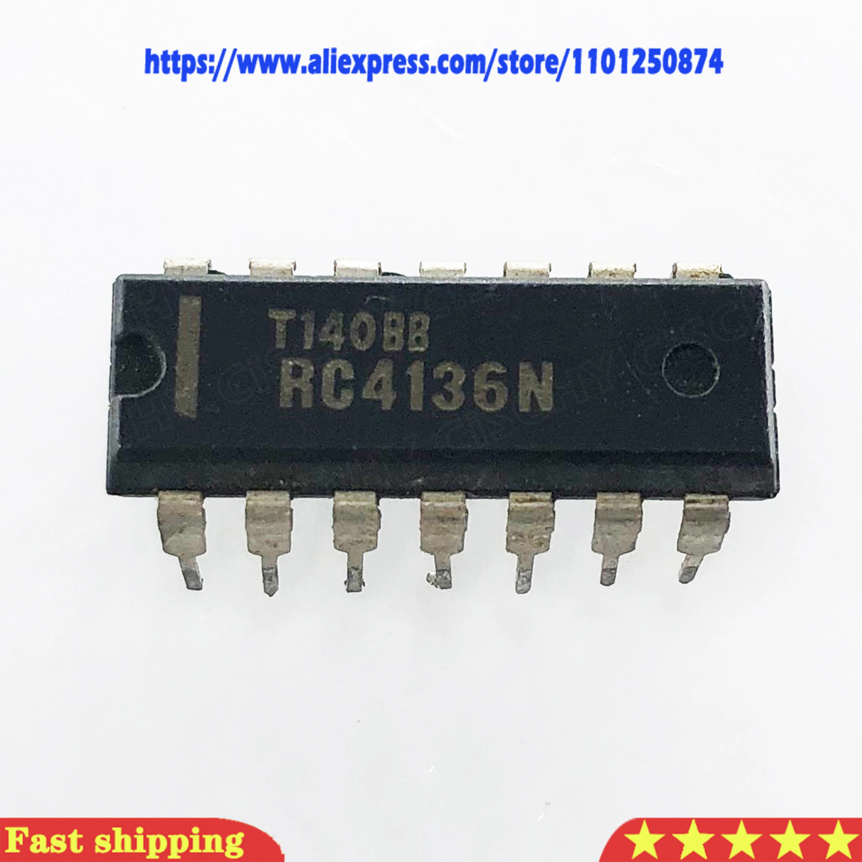 5PCS RC4136DB RC4136N RC4136 DIP-14