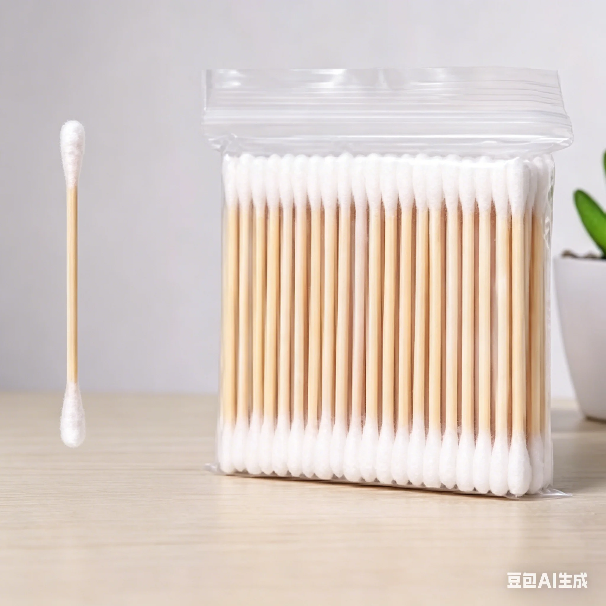 100/300/500pcs Double Head Wood Cotton Swab Nose Ears Cleaning Makeup Tools Lipstik Cotton Buds Tip Sticks Bastoncillos Oidos