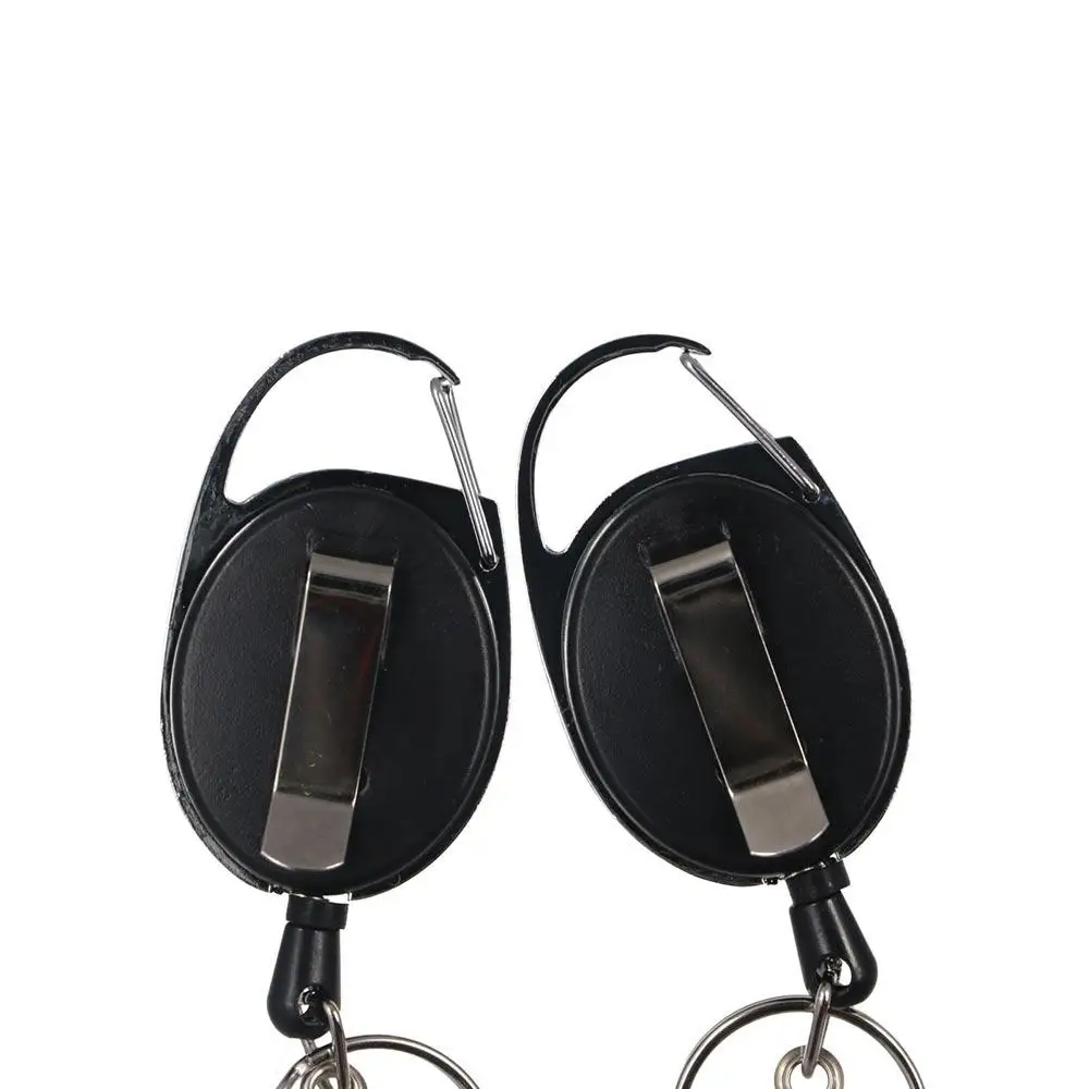 Horizontal Half Card Holder Easy Pull Buckle Transparent Retractable Badge Reel Card Protector Bank Cards Name Card Cover