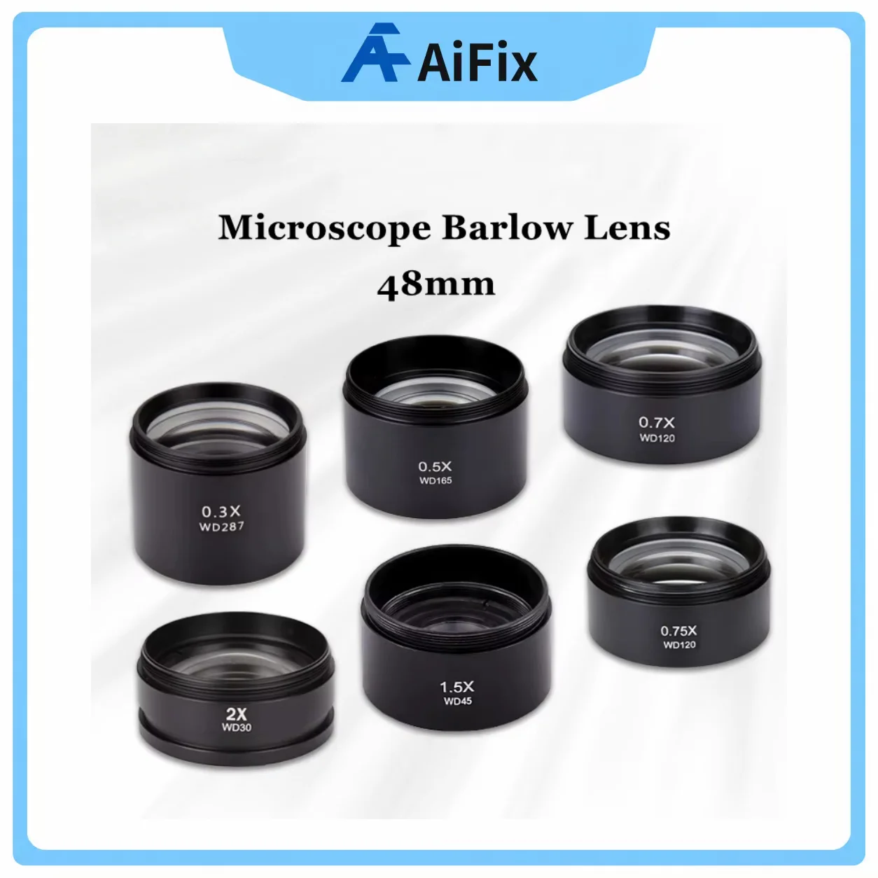 2.0X Barlow Len for Microscope Auxiliary Object Lens Camera Lens for Stereo Zoom Microscope Trinocular Microscope Accessories