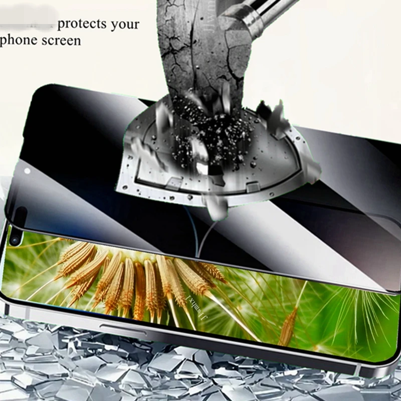 1-4 قطعة غطاء كامل مضاد للزقزقة واقي للشاشة آيفون 6 6S 7 8 14 15 16 Plus XR XS X 11 12 13 14 15 16 Pro Max Mini SE 16E #6