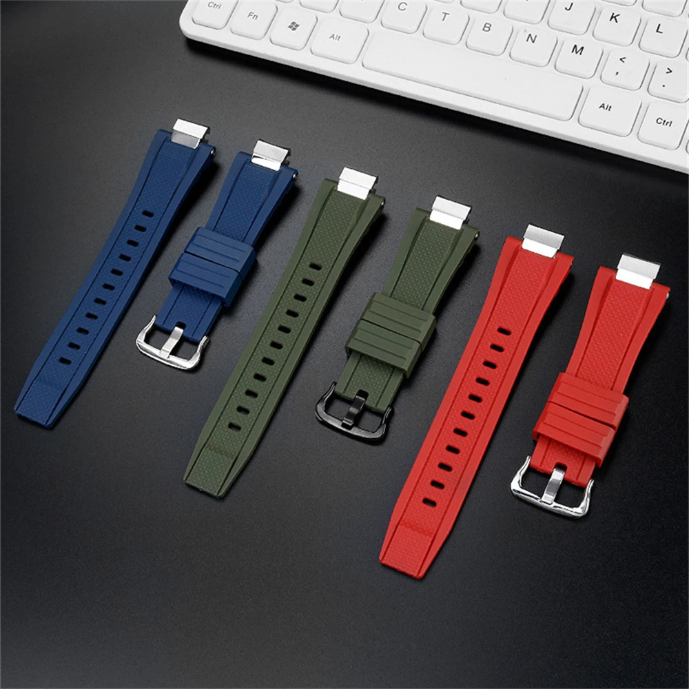 Quick detachable resin silicone strap for MTG-B3000 waterproof mountaineering watch modification accessories