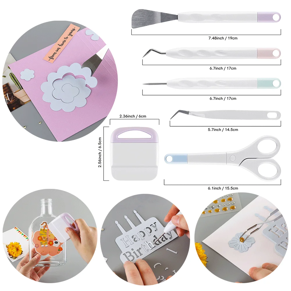 

6PCS/Set Craft Vinyl Weeding Tools Set Scrapbook DIY Silhouette Relief Carving Tool Kit For Silhouettes Hand Tools