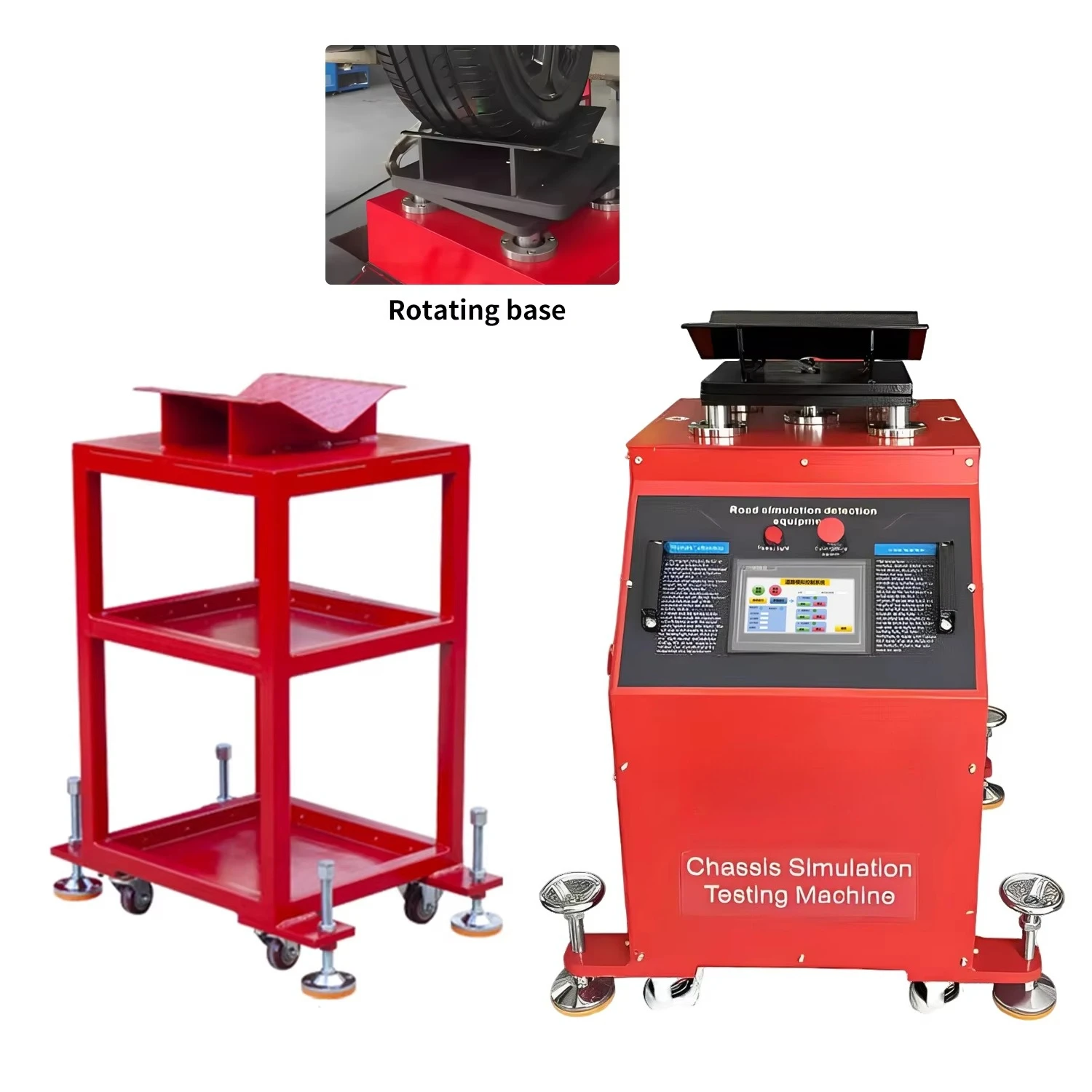 4 طن هيكل السيارة تعليق غير طبيعي كشف الضوضاء مركبة الطريق اختبار محاكاة منصة شاشة تعمل باللمس #1