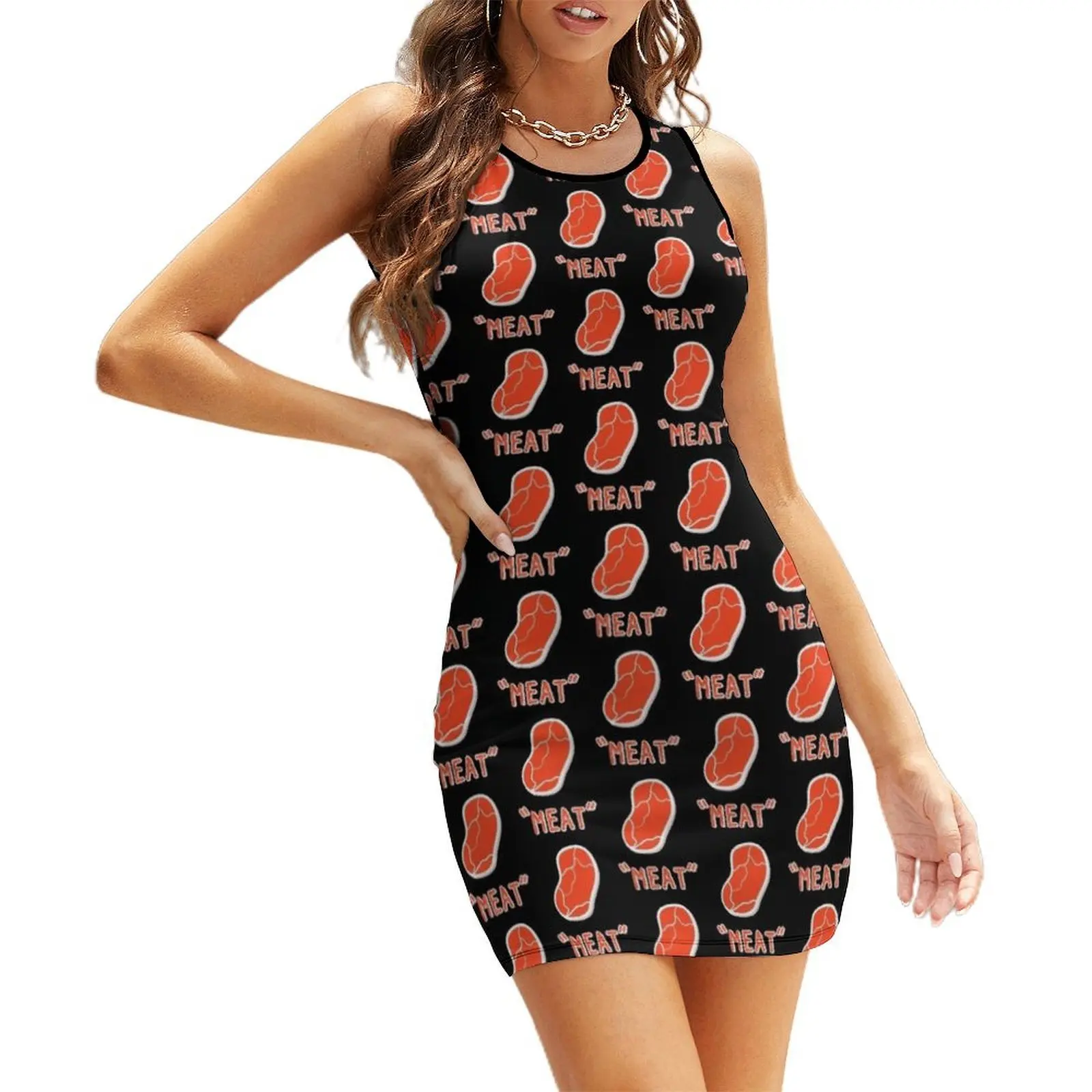 

Meat Sleeveless Sundress dresses for prom summer dress womens 2025 dresses women summer 2025 sexy dress