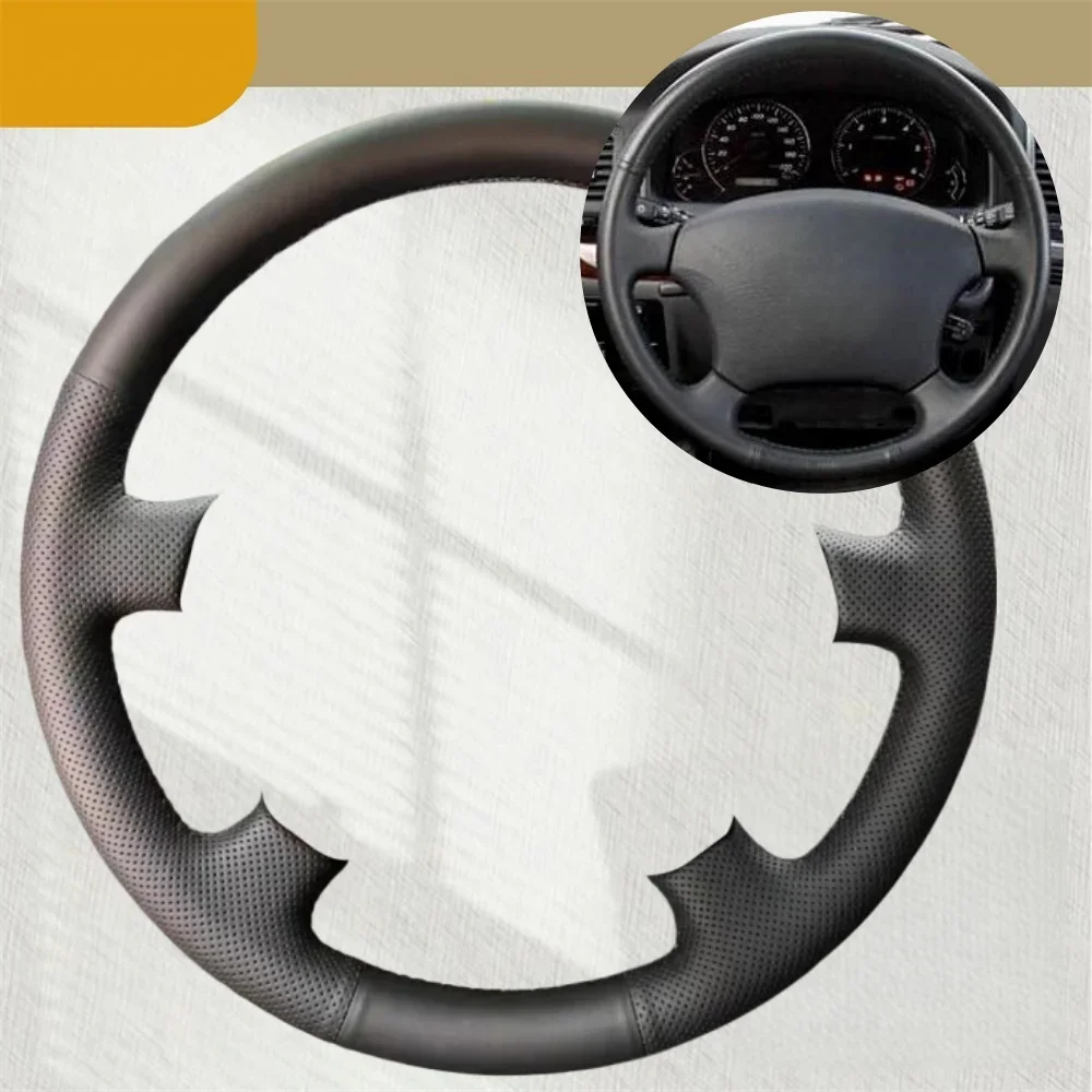 DIY Car Steering Wheel Cover Microfiber Leather For Toyota Land Cruiser Prado 120 Tacoma 4Runner Hilux Highlander Car Interior