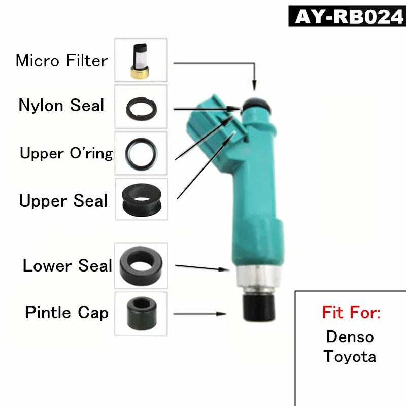 

Free ship 40 kits fuel injector repair kits For 23250-28080 23250-0H030 23250-0H060 fit for Toyota Corolla Camry 2.4L (AY-RB024)