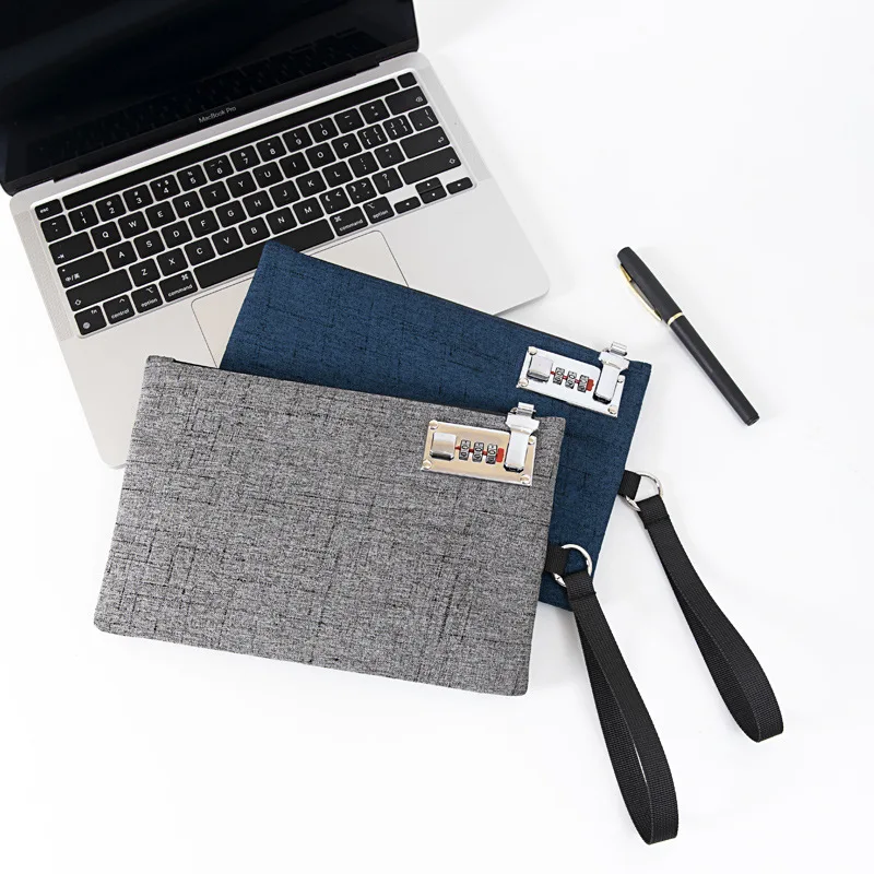 Password lock, ID card clutch, wear-resistant Oxford cloth, large-capacity waterproof coin purse, anti-odor cigarette kit bag