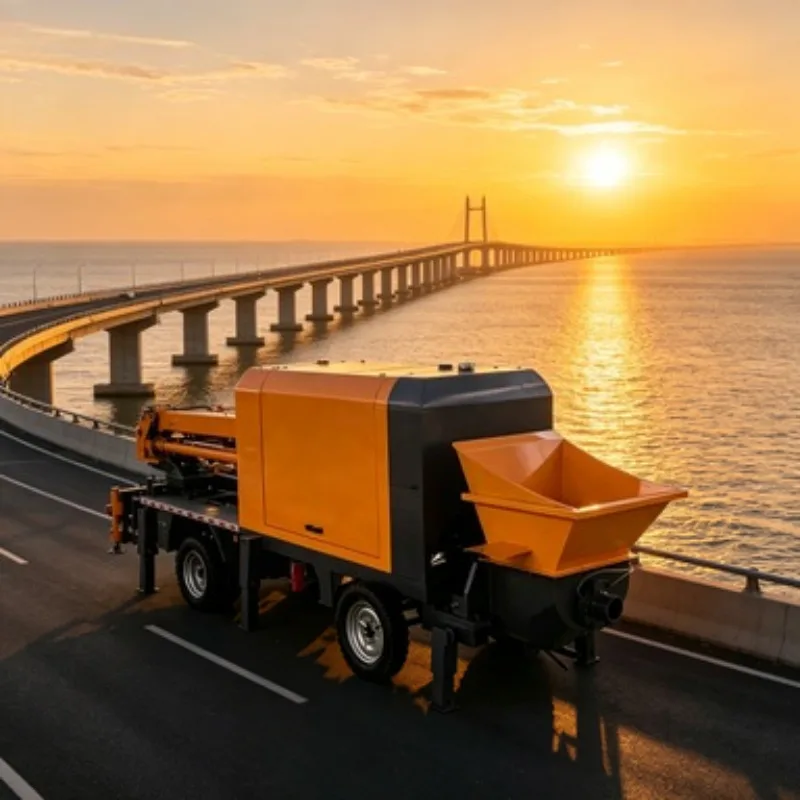 8m3h 12m3h Diesel Concrete Pump Trailer Concrete Pump Concrete Mixer Pump for Building Construction Project Sale