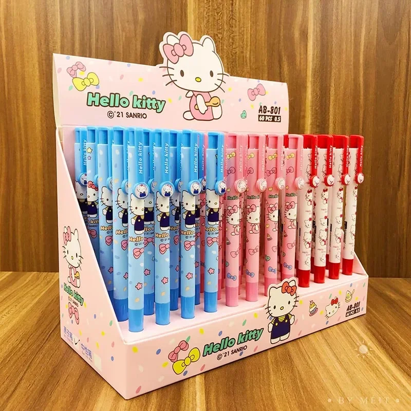 Juego de bolígrafos de Gel de dibujos animados de HelloKittys, bolígrafo de firma Neutral My Melody, bolígrafo de escritura, suministros escolares, papelería al por mayor