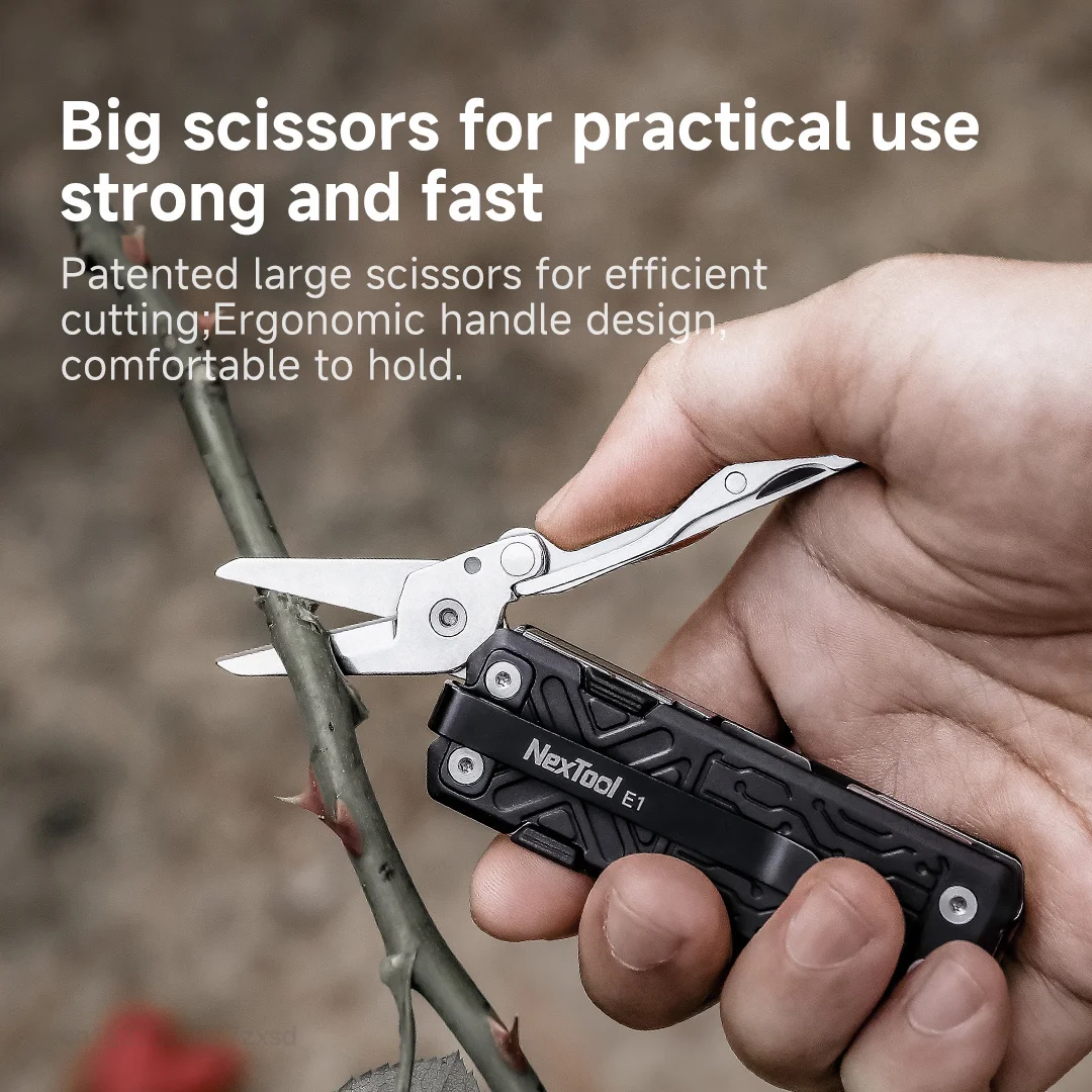 Newest NexTool E1 Pocket Multitool 10 In 1 EDC Multi Functional Outdoor Tools Replaceable Carving Knifes Folding Scissors Knifes