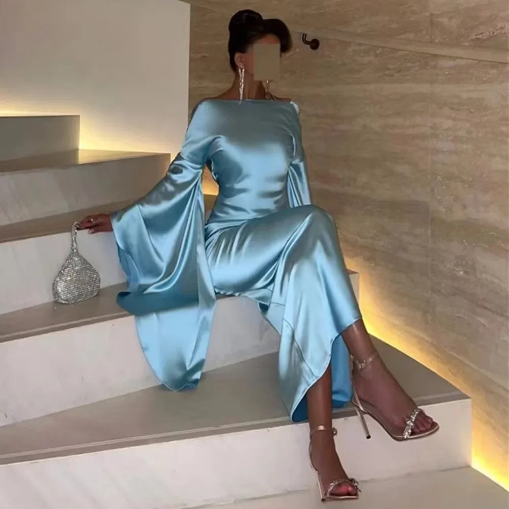 Yipeisha Long Sleeves Prom Dresses Criss Cross Sexy Backless Cocktail Party Women Wear Mermaid Evening Formal Occasion Dress