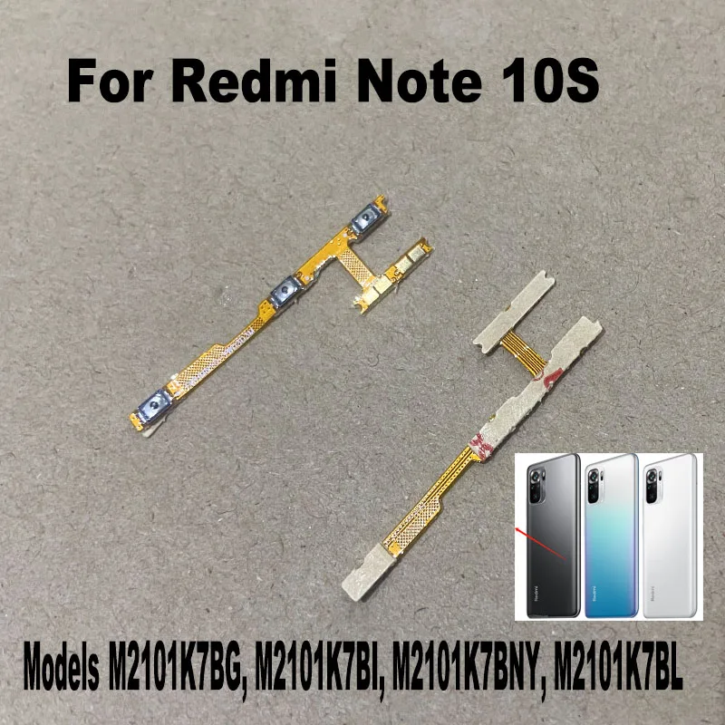 Power Flex Cable Power For Xiaomi Redmi Note 10S On Off Volume Button Key Flex Cable Replacement