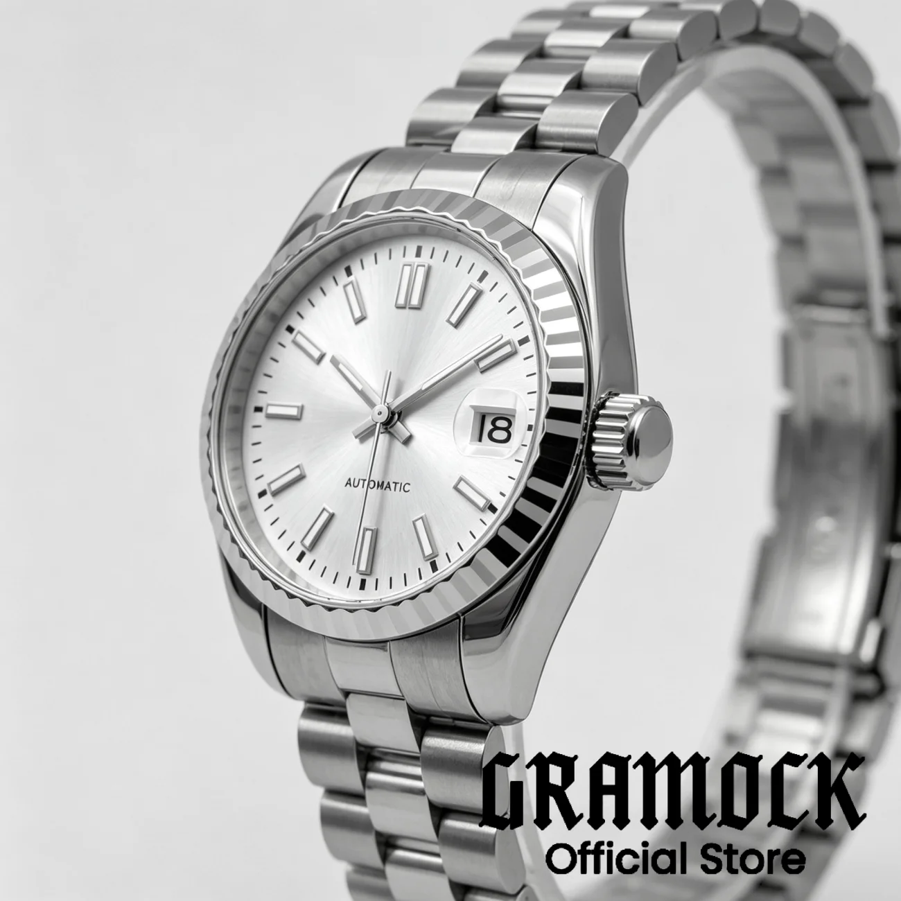 Custom 26mm/28mm Small Case Women Mechanical NH05 Automatic Watch Waterproof Luminous Sapphire Glass Business Elegant Lady Watch