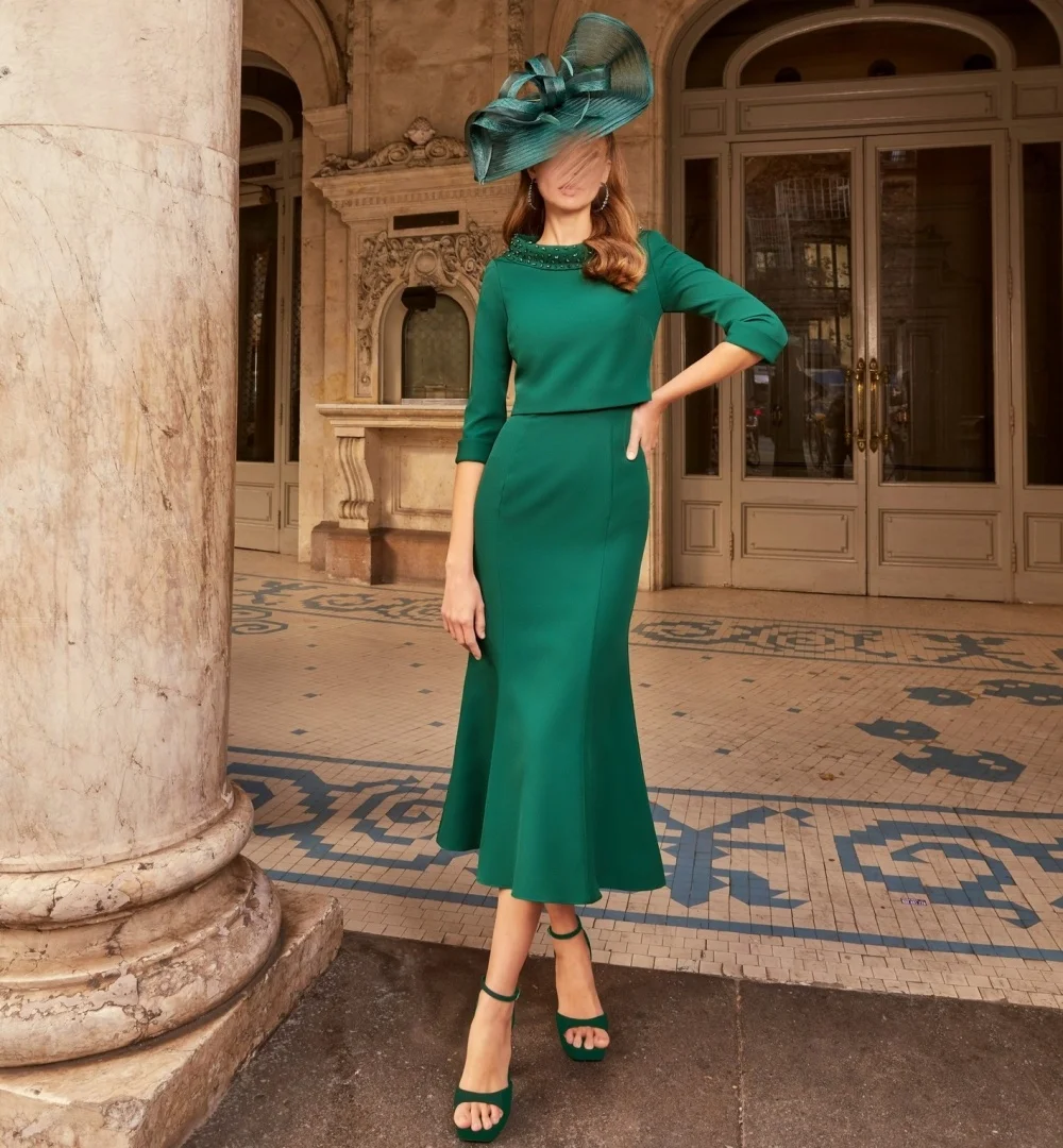 

Customized Jersey Rhinestone High Collar Bespoke Occasion Dresses Prom Women's Evening Elegant Party Wedding Glitter