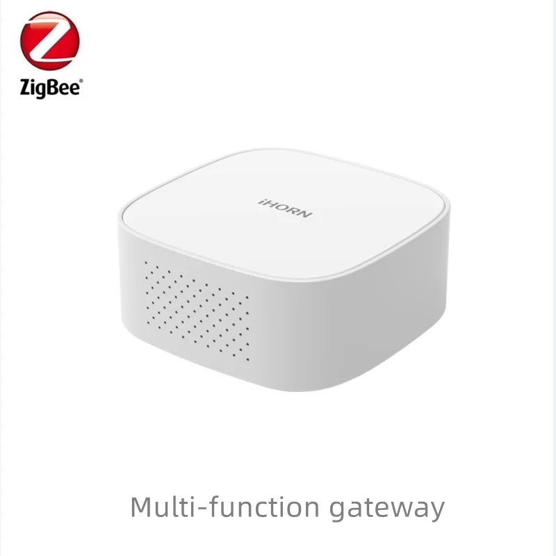 2024 Ihorn Zigbee3.0 Series Smart Gateway With Smoke Detector Gas Sensor And Strobe Flash Siren DIY Alarm System