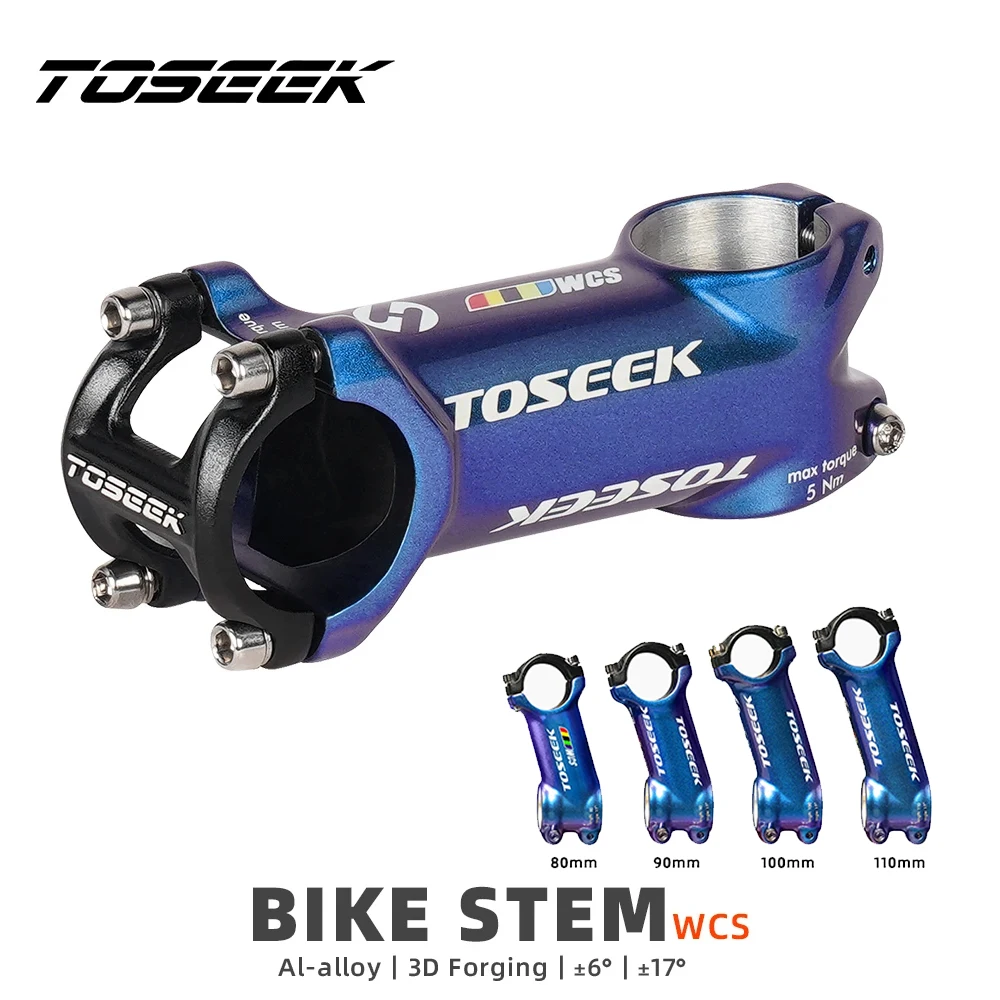 

TOSEEK WCS Mountain Bike Handlebar Stem 31.8mm Cycling Bicycle Aluminium Alloy Dazzle color High-strength Cycling Accessories