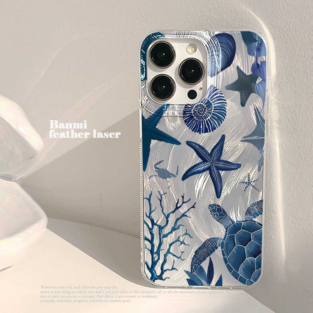 Für iPhone 17 15 16 14 Pro Max Hülle Plus INS Elegante Ozean-Muschel-Abdeckung für iPhone 13 11 12 ProMax XS XR XS 7 8 Plus 16E Hüllen – Detail 1