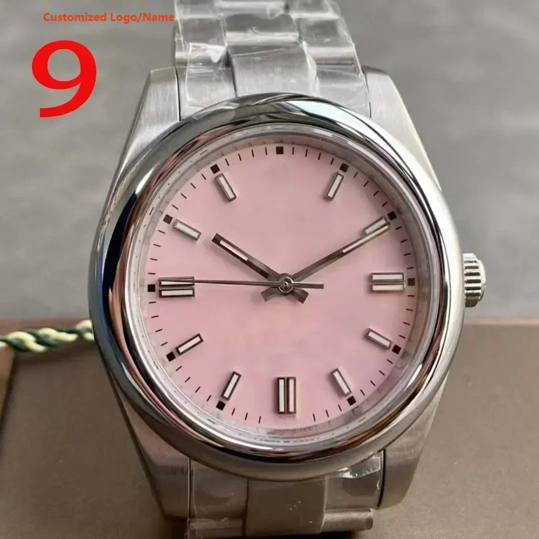 Модные новые автоматические механические часы мужские черные синие светящиеся женские часы из нержавеющей стали с сапфировым стеклом по индивидуальному заказу Модные новые автоматические механические часы мужские черные синие светящиеся женские часы из нержавеющей стали с сапфировым стеклом по индивидуальному заказу