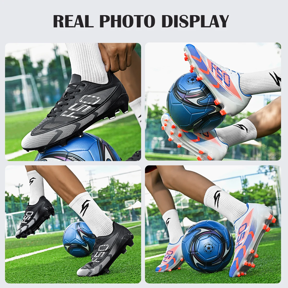

Men's AG/FG Breathable Upper Soccer Cleats Outdoor Professional Match Anti-Slip Comfort Boots