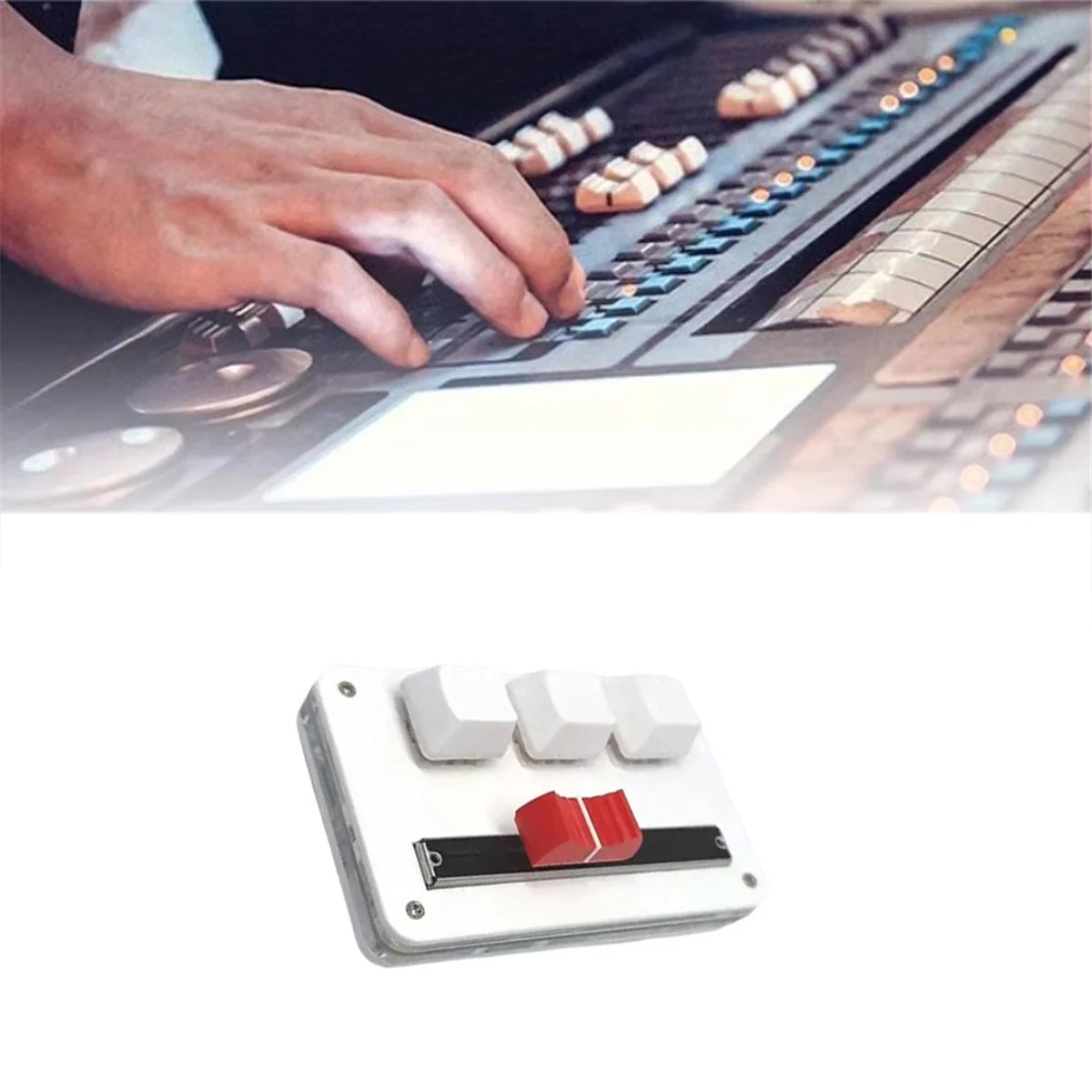

A49T RGB Mini 3 Keys Keyboard Bluetooth Copy Paste Keyboard Gaming Hotswap Macro Programming for Photoshop Gaming A2R0 White