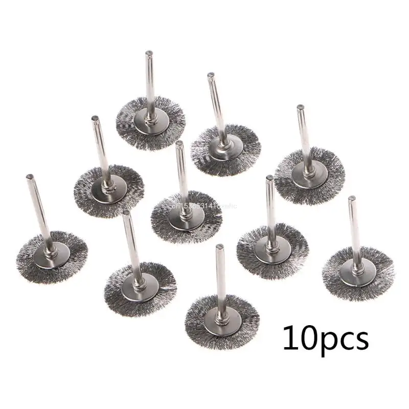 Dropship 10 PCS Stainless Steel Wire T-shape Brush Rotary Tool for Drill Polishing