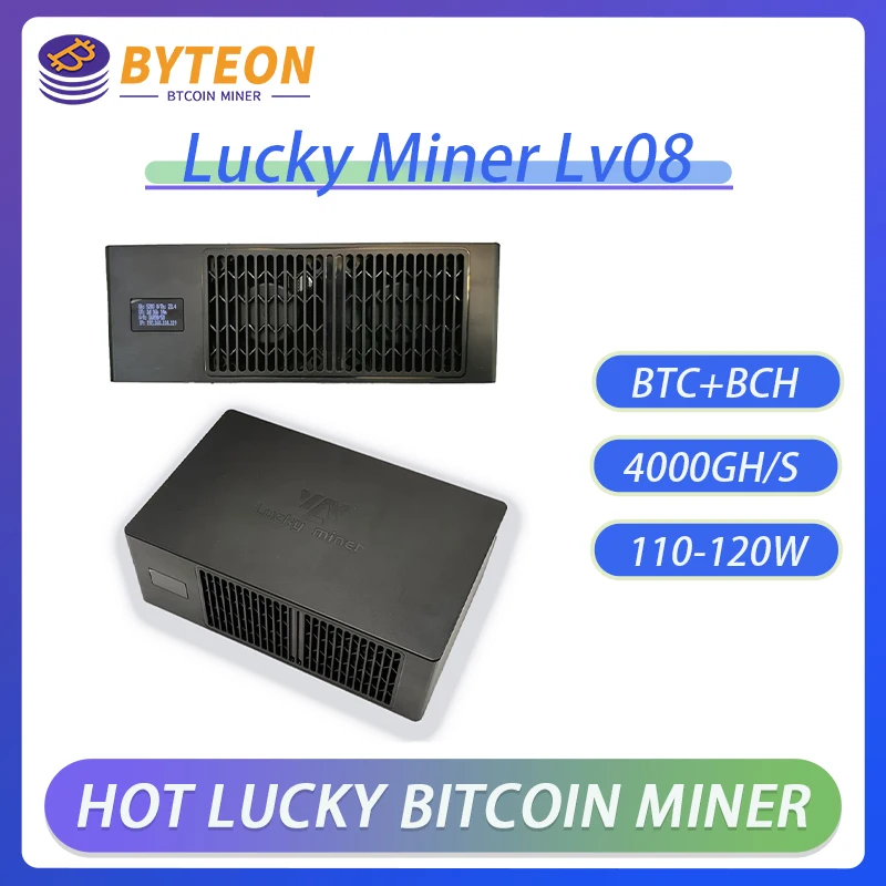 جهاز تعدين Btc Bitaxe Lucky miner lv08 جهاز تعدين البيتكوين التشفير جهاز تعدين منفرد BCH BSV DGB 4TH/S SHA256 BM1366 جهاز تعدين صامت Asic