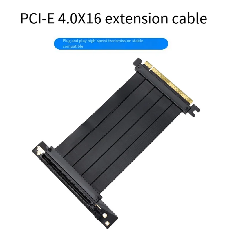 Pcie 4.0 X16 Extension Cable 200Mm 90° Pcie Connector Extension Cable Compatible With Pcie 3.0 Systems-N33R