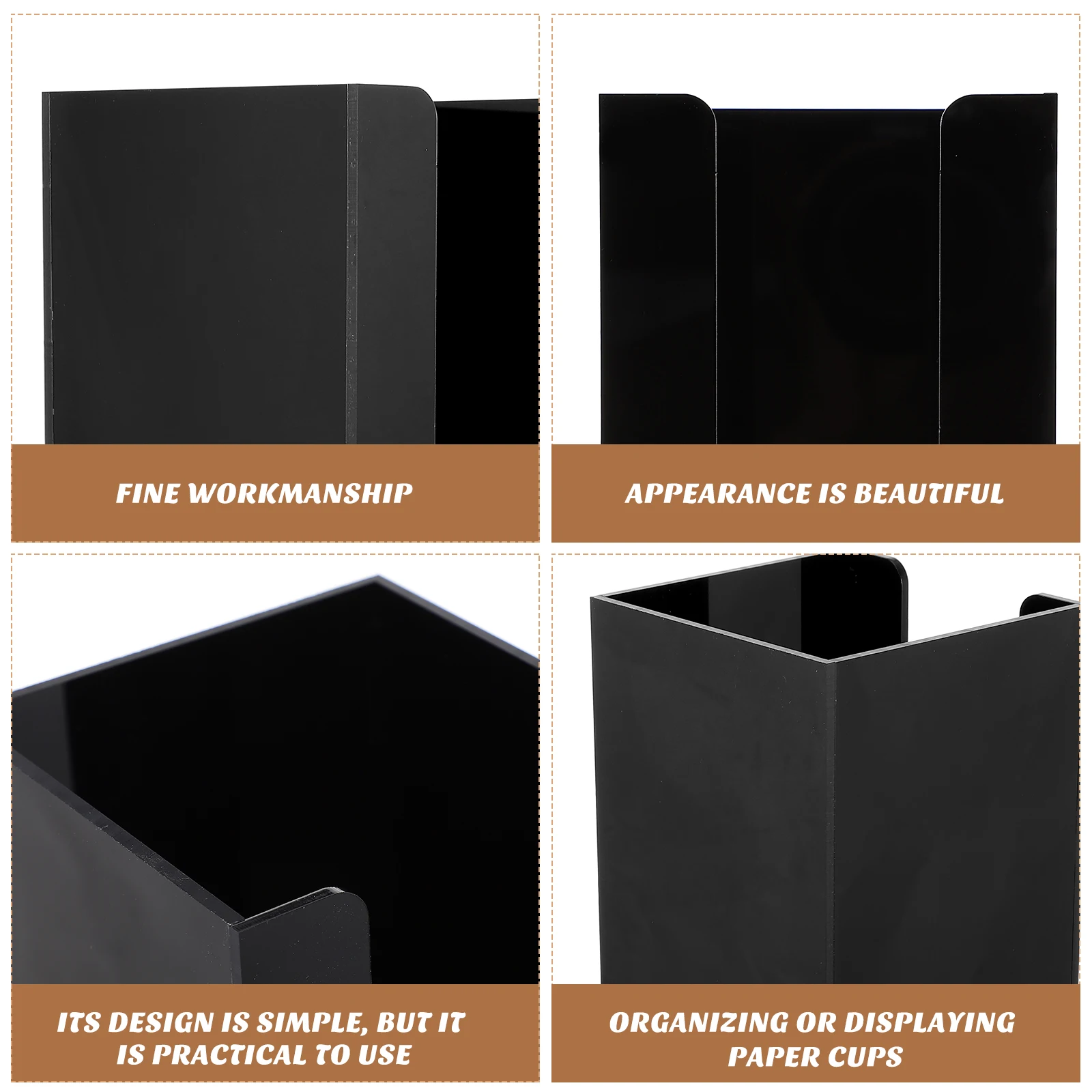 

1pc Tea Rack Acrylic Paper Cup Stand Coffee Cup Holder For Shop Display Lightweight Organizer Bracket
