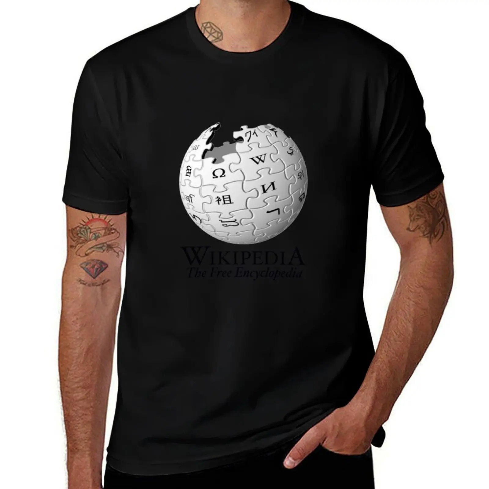 

Wikipedia logo T-Shirt man t shirt heavy cotton funny t shirts cotton T-Shirt