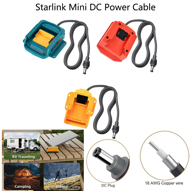 

Адаптер аккумулятора для Starlink Mini DC Шнур питания для Dewalt/Makita/Milwaukee 18 В-20 В Портативный внешний аккумулятор