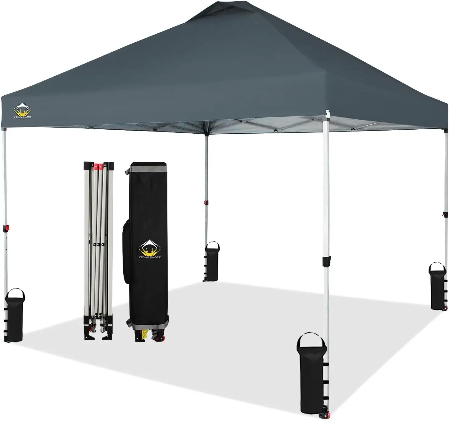 10x10 Pop Up Canopy - Beach Tent with One Push Setup - Easy Outdoor Sun Shade for Events, Parties, Camping - Gazebo with STO-N-G