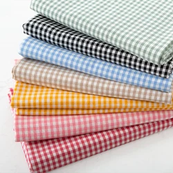0.5m/1m/2m Pure Cotton Plaid Fabric For Tablecloths, Shirt, Women's Dresses,Home Decoration Dolls Handmade DIY Fabric TJ7400