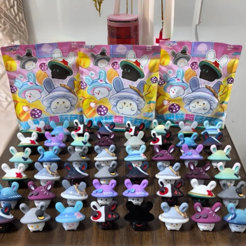 

Genuine Mihoyo Honkai Star Rail Blind Box Mini Figure Cute Character Mushroom Rabbit Mystery Doll Desktop Decor Trendy Toy