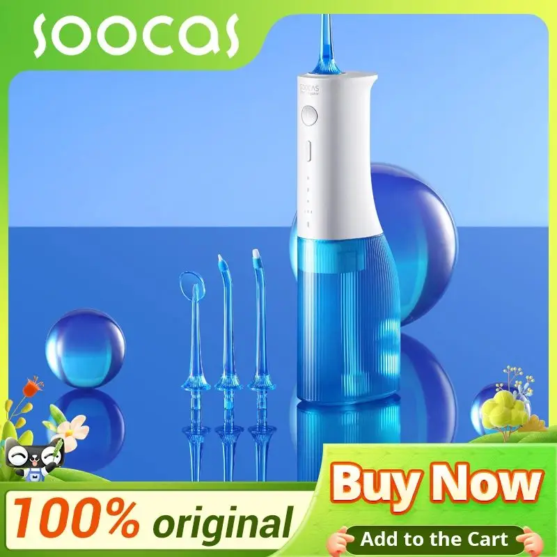 

SOOCAS W3 Pro W1 Oral Irrigator USB Rechargeable Water Flosser Portable Dental 4 Nozzles Water Jet Teeth Cleaner