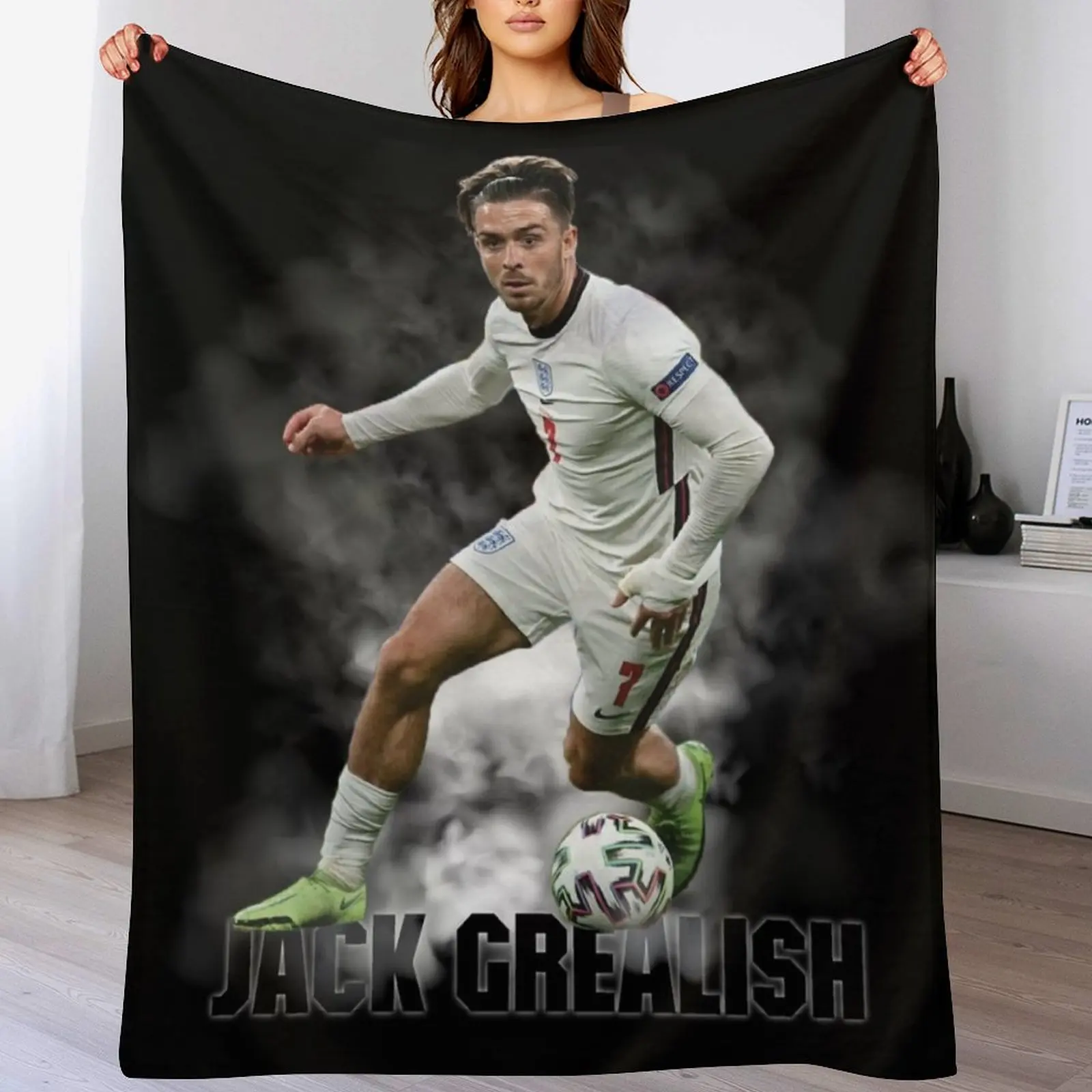 Jack Grealish Smoke Throw Blanket Warm Accent Blanket for Living Room Decoration