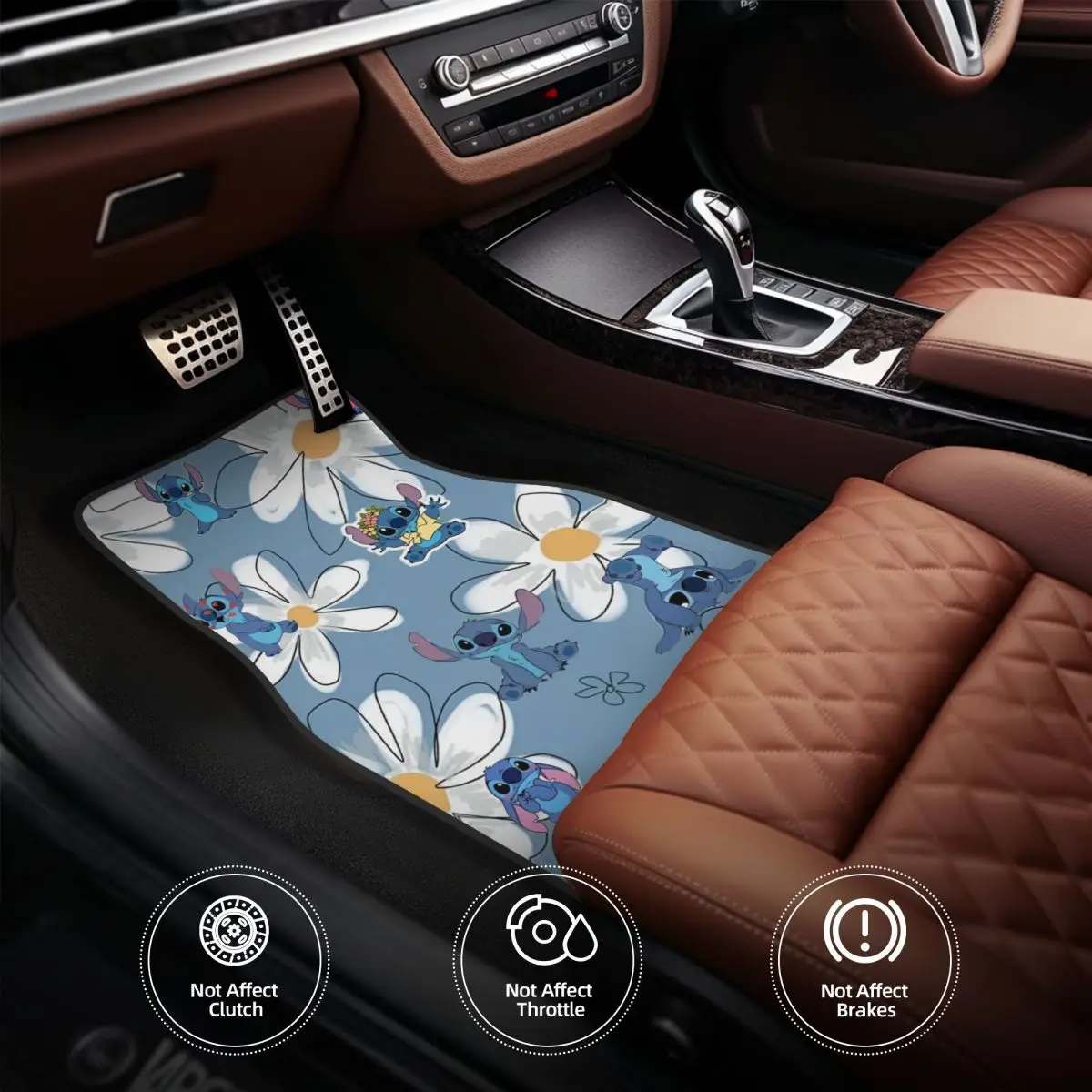 الأسد غرزة Kawaill الغريبة الحصير سيارة السجاد مجموعة كاملة المضادة للانزلاق العالمي السيارات الكلمة حصيرة صالح للشاحنات المتوسطة